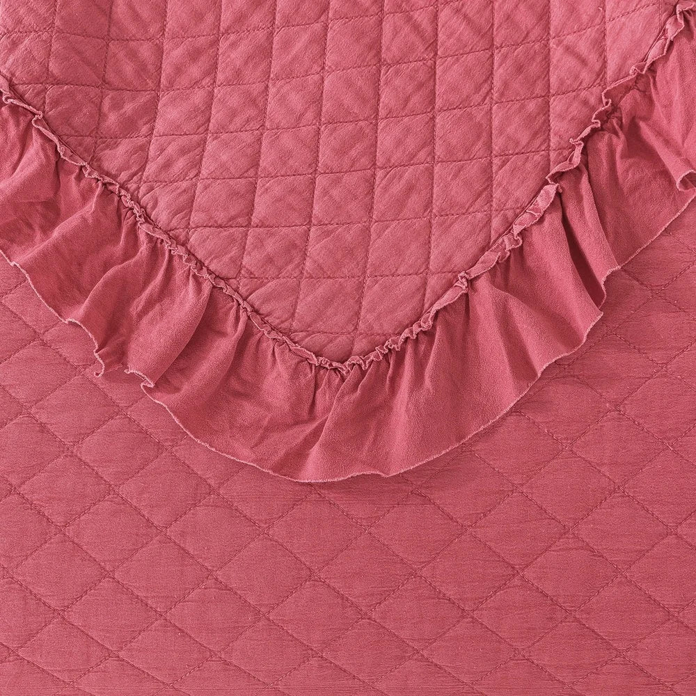 3 Piece Queen Quilt Set Soft Microfiber Bedspread Vintage Design Lightweight Coverlet Includes Pillow Shams Easy Care Machine