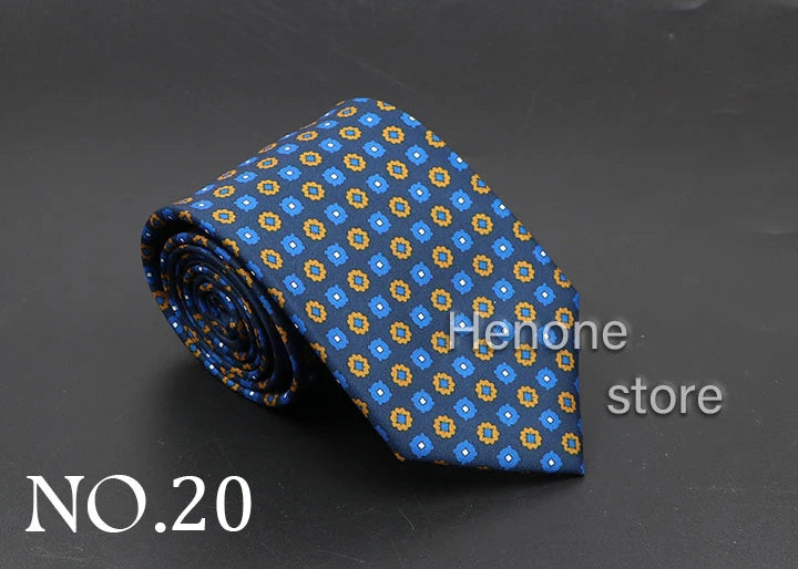 Luxury Floral & Paisley Men’s Silk Necktie .Wedding & Business Tie