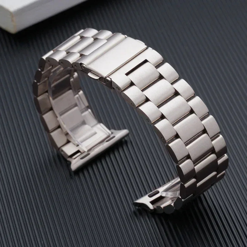Premium Stainless Steel Apple Watch Band .Luxury Metal Replacement Strap