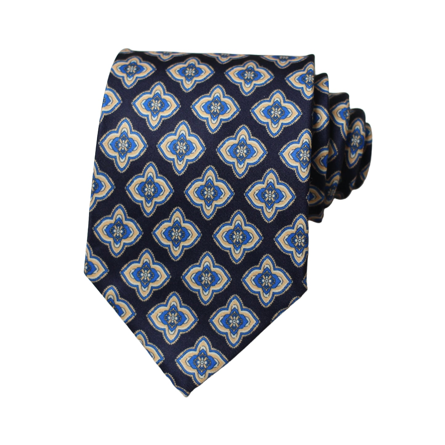 Luxury Men’s Silk Geometric Necktie for Business, Weddings & Formal Events