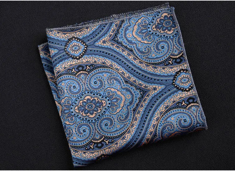 Men’s Designer Pocket Square Handkerchief Set. Elegant Suit Accessories