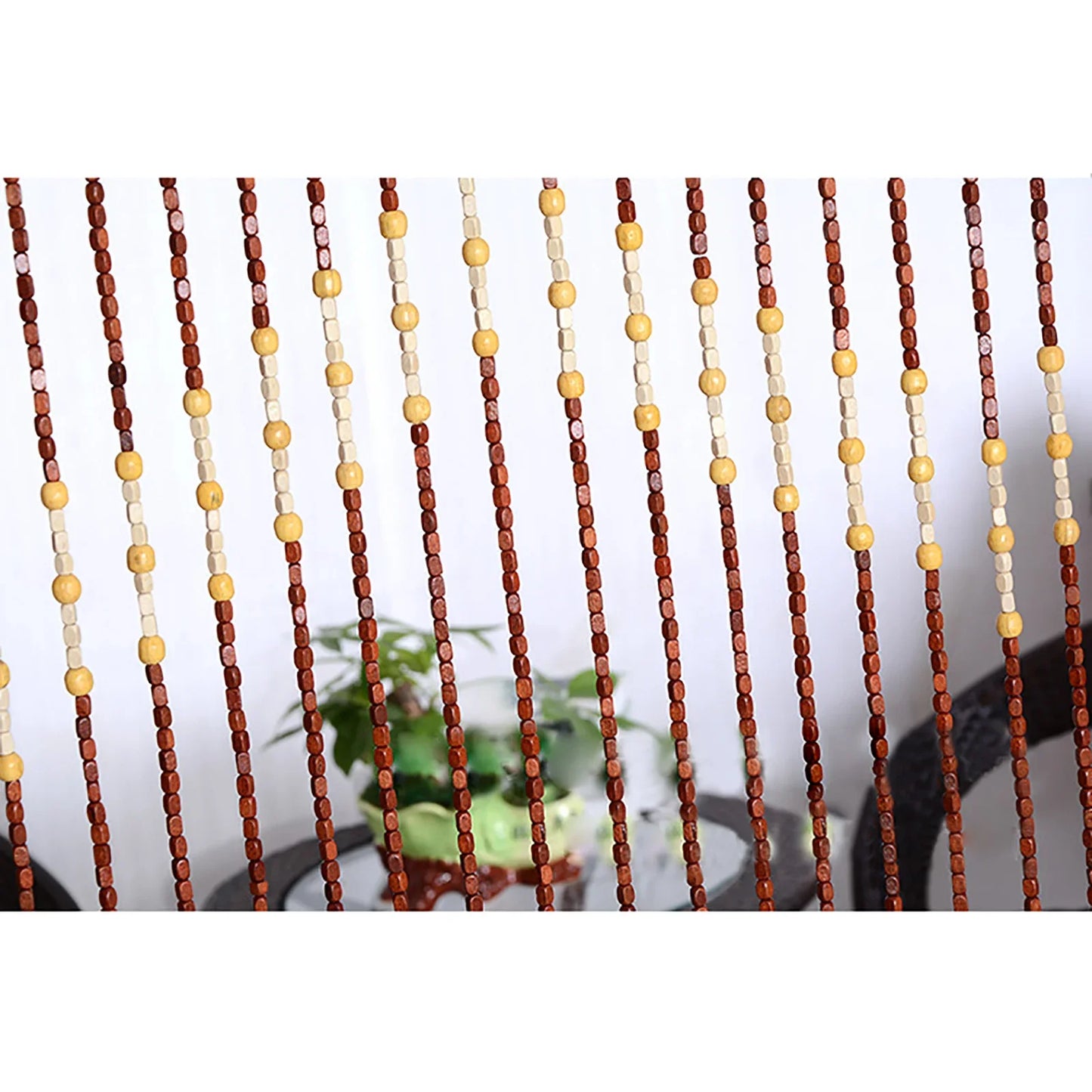 Wooden Bead Door Curtain.Boho Hanging Divider for Doorways & Closets