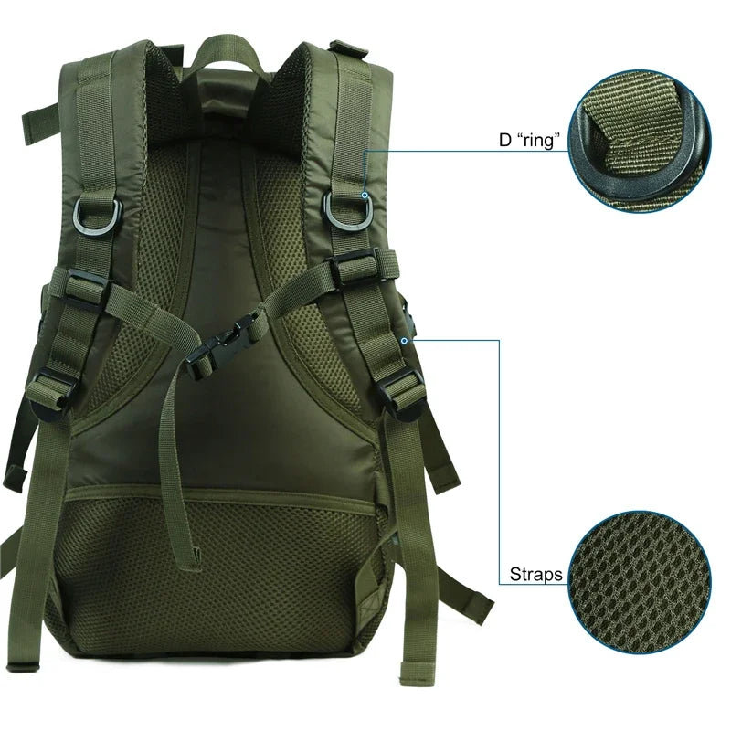 Waterproof Hiking Backpack . Lightweight Travel & Trekking Daypack