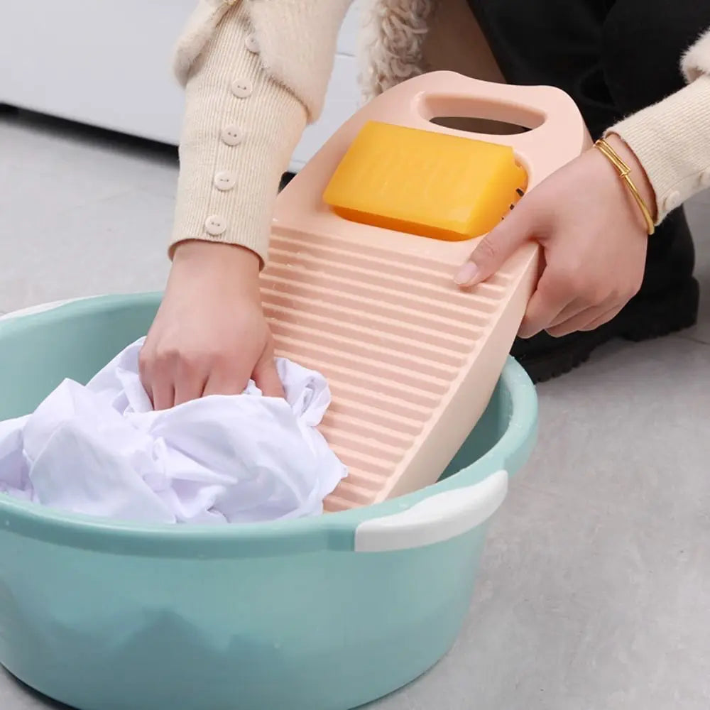 Heavy-Duty Plastic Washboard for Hand Washing Clothes, Delicates, Baby Clothes & Travel Laundry