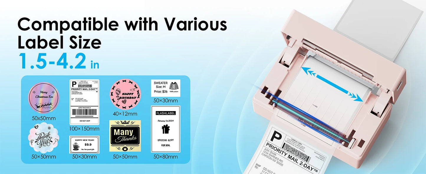4x6 Wireless Thermal Shipping Label Printer for Small Business & Home Office