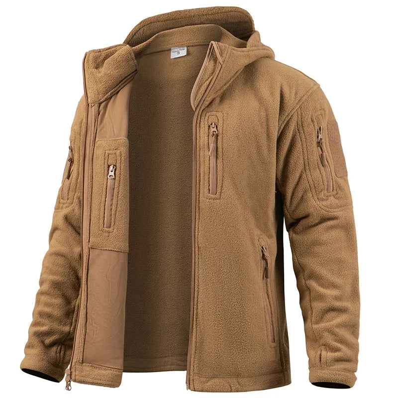 Men’s Outdoor Tactical Fleece Jacket Warm Hiking Hunting Winter Coat
