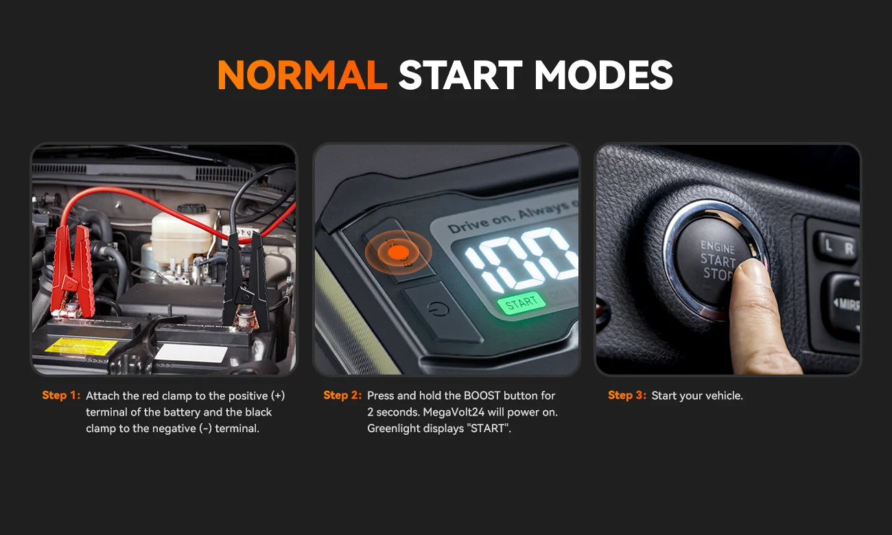 4000A Portable Car Jump Starter Battery Pack .12V Battery Booster, USB Fast Charger & LED Emergency Light