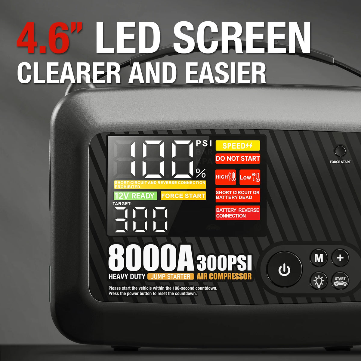 Heavy-Duty Car Jump Starter with Air Compressor | Portable Emergency Power Pack