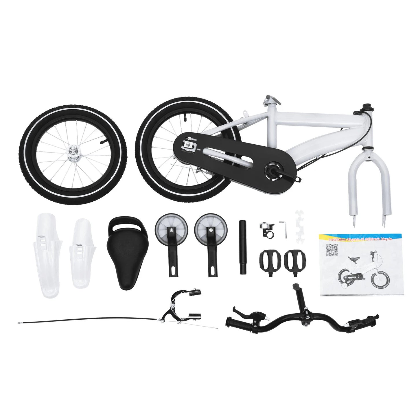 14 Inch Children’s Bicycle with Training Wheels .Kids Bike for Ages 2–5, Adjustable Seat & Handlebars, Boys & Girls