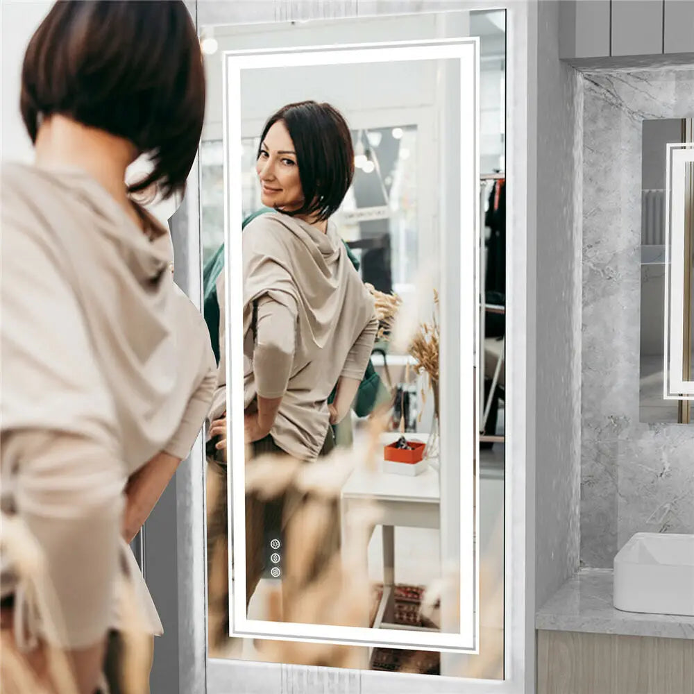 41 Inch LED Mirror Anti Fog Touch Switch Wall Mount