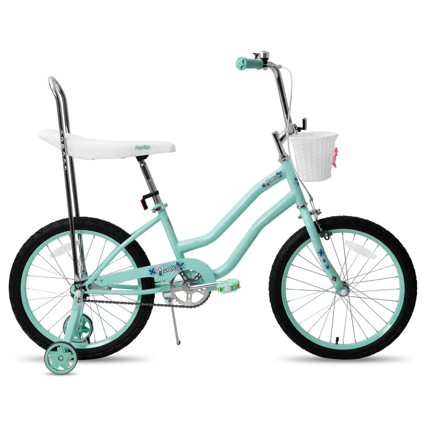 JOYSTAR 20 Inch Girls Bicycle with Training Wheels .Banana Seat Cruiser Bike for Kids Ages 6–12