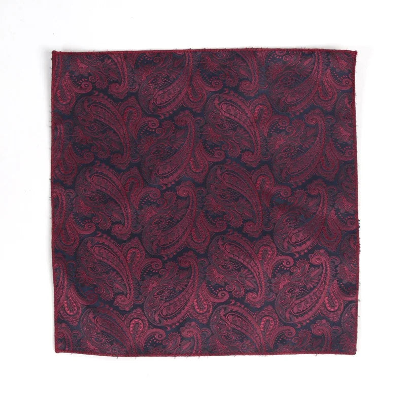 Luxury Men’s Burgundy Tie Set with Pocket Square, Bow Tie & Cufflinks | Wedding & Business Gift Set