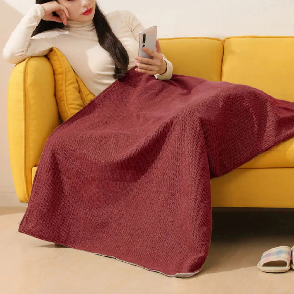 Wearable USB Electric Heated Blanket 3 Heating Levels Heating Electric Blanket Shawl with 5000mAh Power Bank Heated Shawl