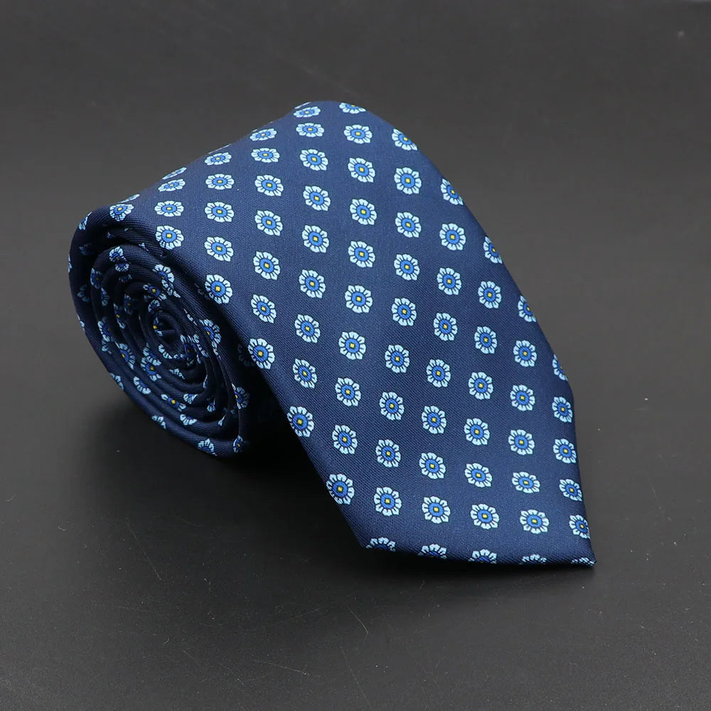 Luxury Floral & Paisley Men’s Silk Necktie .Wedding & Business Tie