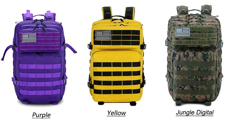 45L Tactical Hiking Backpack – Large Capacity 3-Day Outdoor Adventure Pack