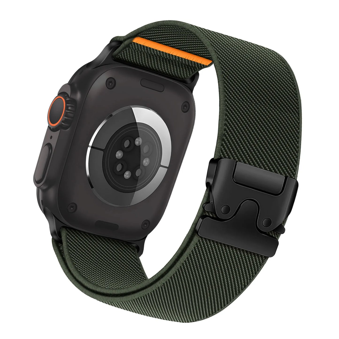Parachute Nylon Apple Watch Band .Rugged Adjustable Strap Compatible with 40mm–49mm Models