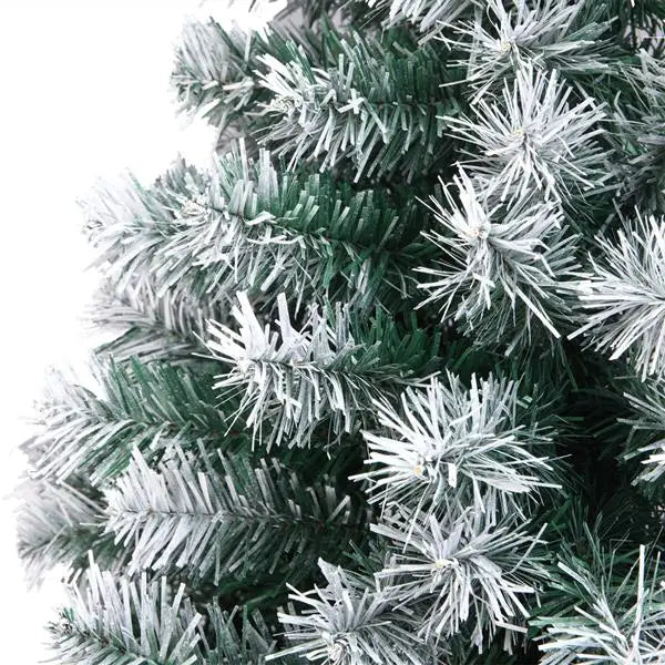 7FT Snow-Flocked Artificial Christmas Tree .870 Branches with Realistic Winter Holiday Design