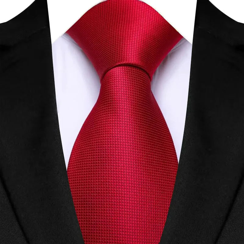 Luxury Red Paisley Men’s Tie. Classic Business and Wedding Necktie