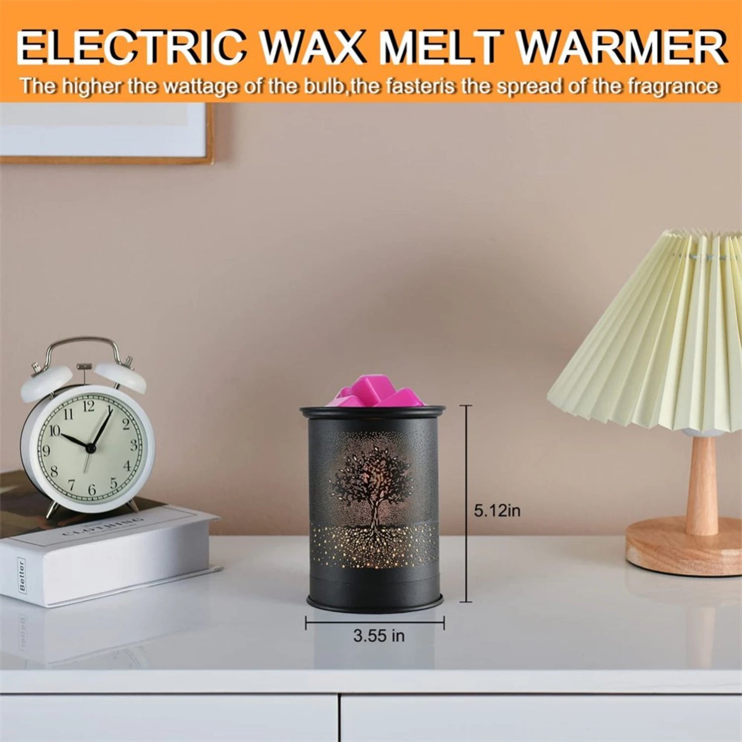 Wax Melt Warmer Electric Candle Wax Warmer for Scented Wax Metal