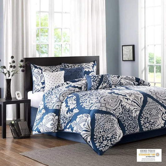 Upgraded Vienna Sateen Cotton Comforter Set, Breathable, Soft Cover, Trendy, All Season Down Alternative Cozy Bedding