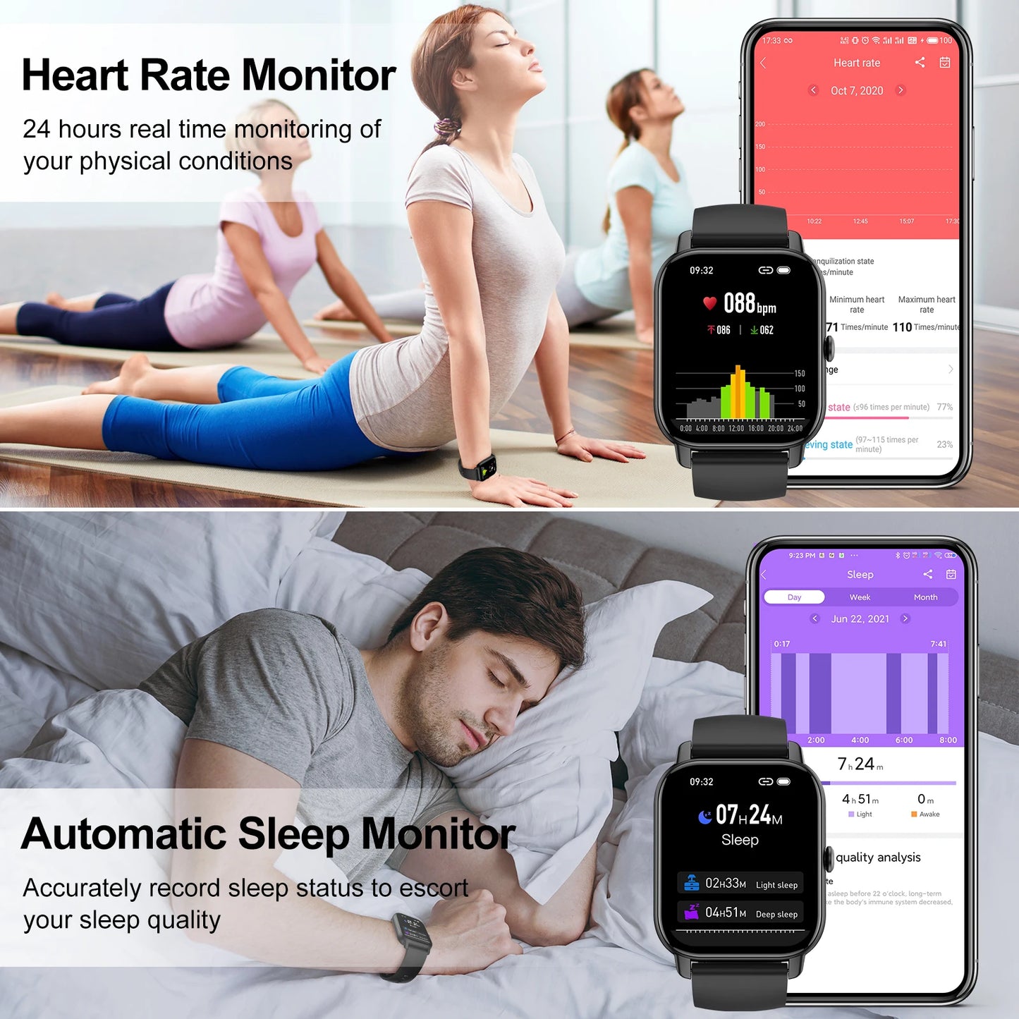 Premium Bluetooth Smart Watch with Fitness Tracker, Calls & Health Monitoring