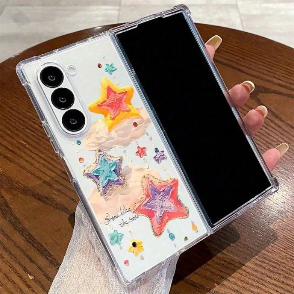 Transparent PC Foldable Phone Case | Wild Tiger Print | Shock- and Scratch-Resistant Full-Coverage Case, Compatible with Samsung Galaxy Z Fold 3, 4, 5, 6, 7; Samsung Galaxy Z Flip 3, 4, 5, 6, 7; and MOTO Razr 4O ULTRA, 50, 60