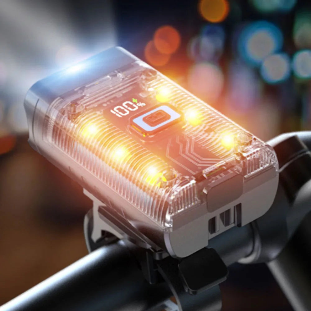 LED Bicycle Front Light IPX4 Rechargeable 360 Rotating