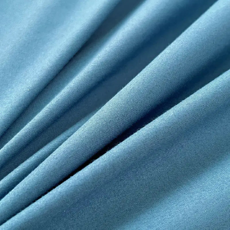 4-Piece Soft Brushed Duvet Cover Set . Solid Color Bedding
