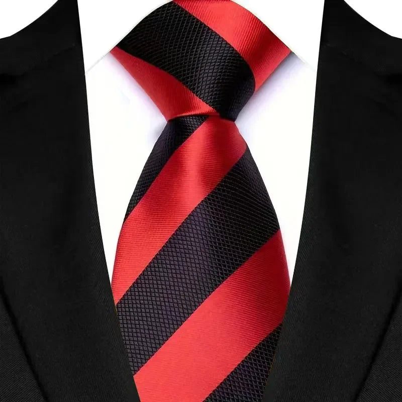 Luxury Red Paisley Men’s Tie. Classic Business and Wedding Necktie