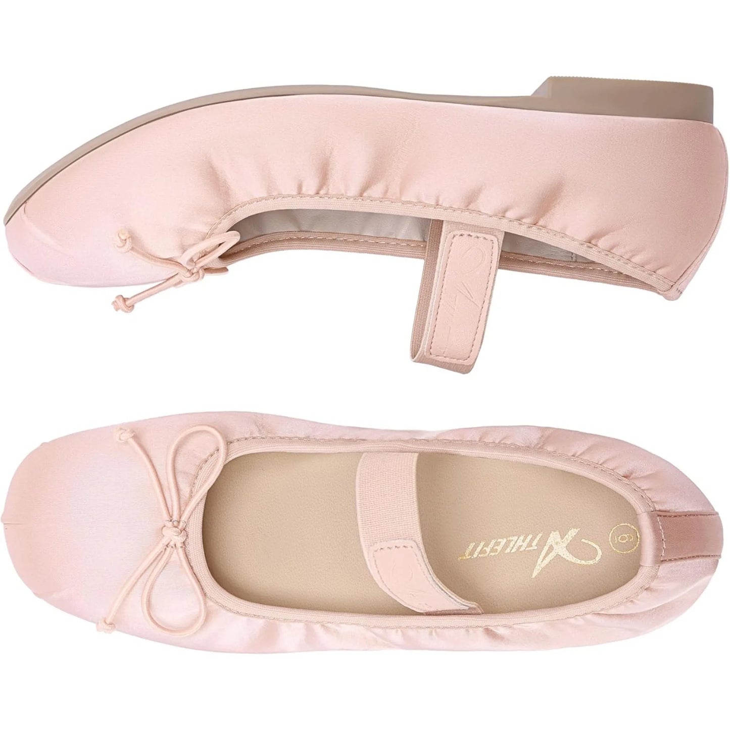 Ballet Flats Shoes for Women Mary Jane Flats Bow Dressy Comfortable Round Toe Slip On Ballerina Flat Shoes