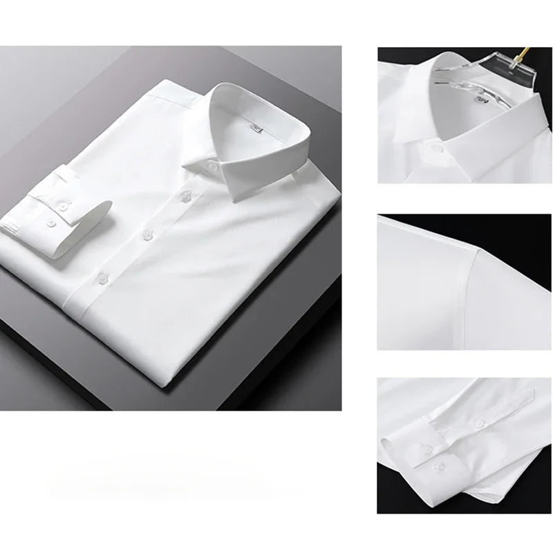 Men’s Casual Wrinkle Resistant Long Sleeve Dress Shirt. Modern Slim Fit