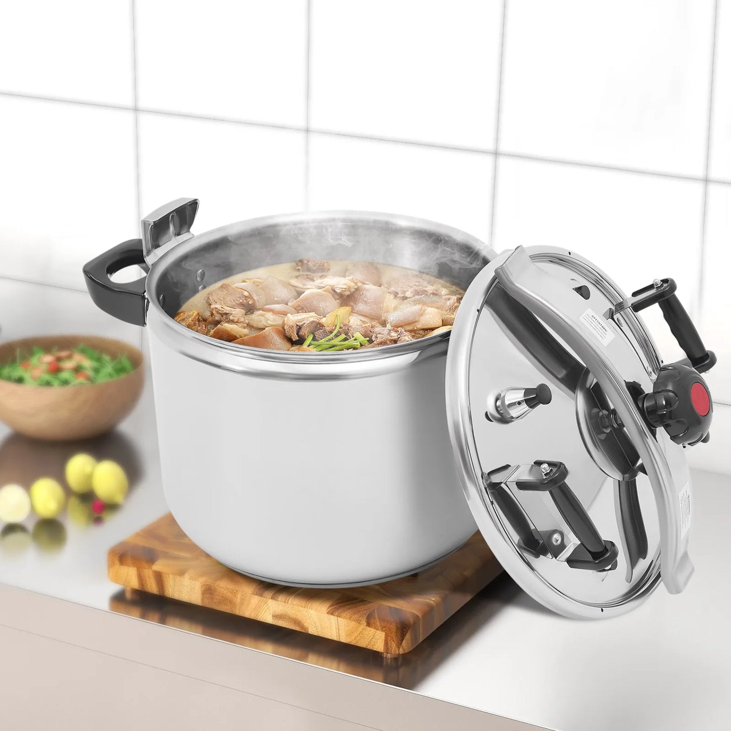 40QT Heavy Duty Stainless Steel Pressure Cooker Pot