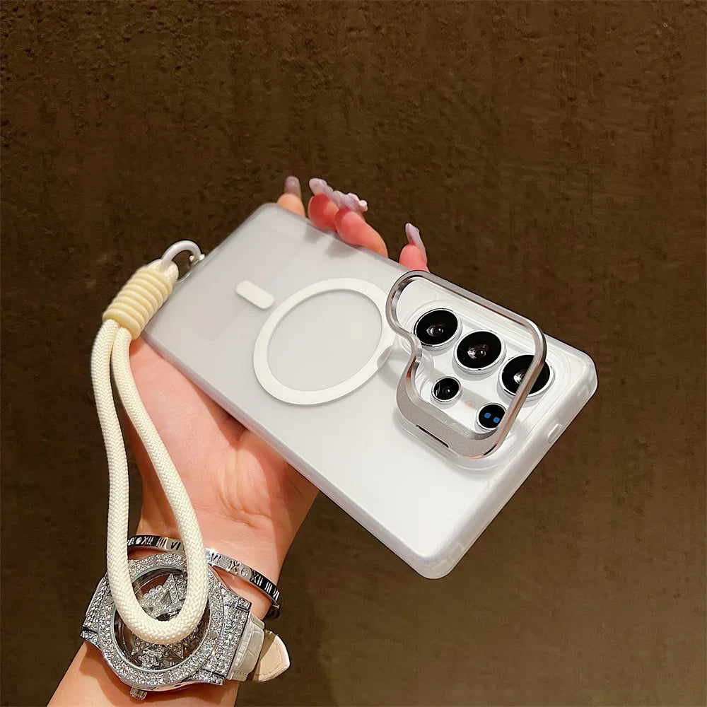 Magnetic Crossbody Samsung Phone Case With Wrist Strap