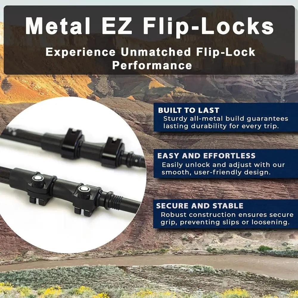 Carbon Fiber Telescoping Trekking Poles – Lightweight Collapsible Hiking Poles for Hiking, Trekking & Outdoor Adventures