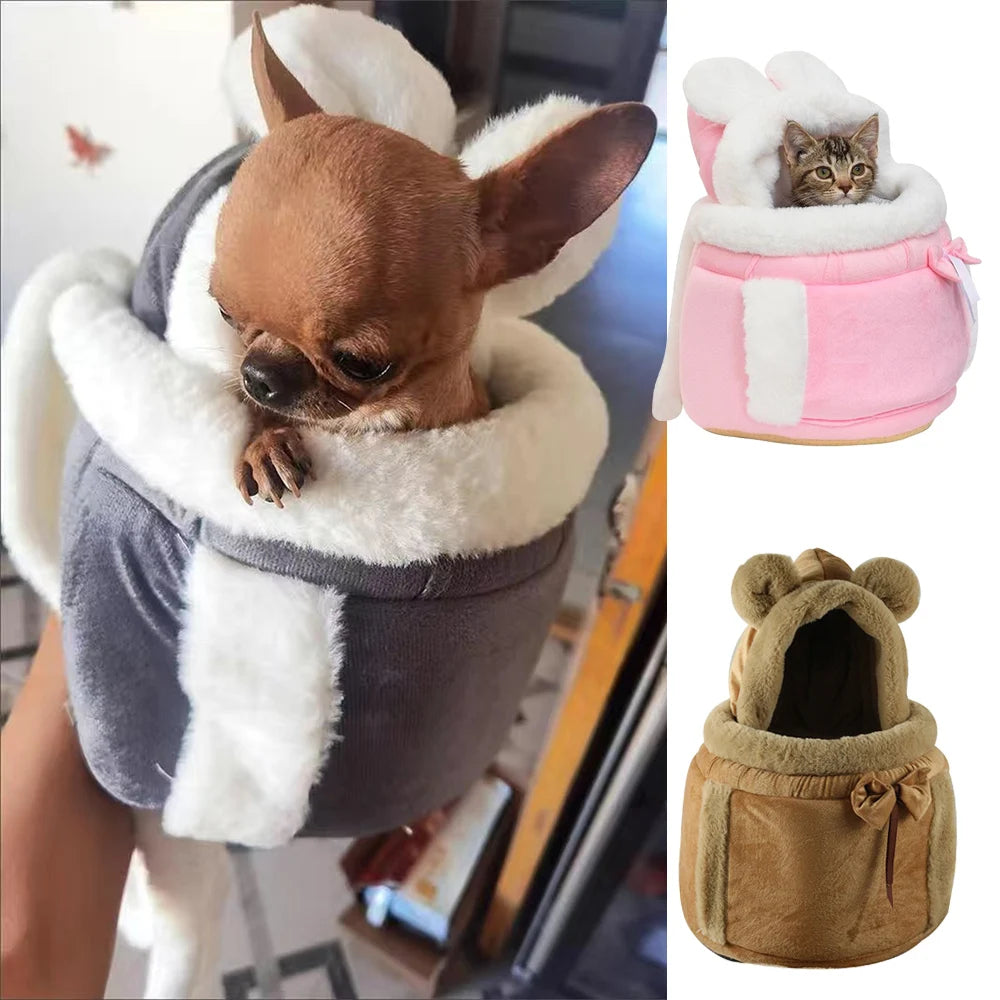 Luxury Cozy Pet Carrier Backpack . Warm Travel Sling for Small Dogs & Cats    Description: