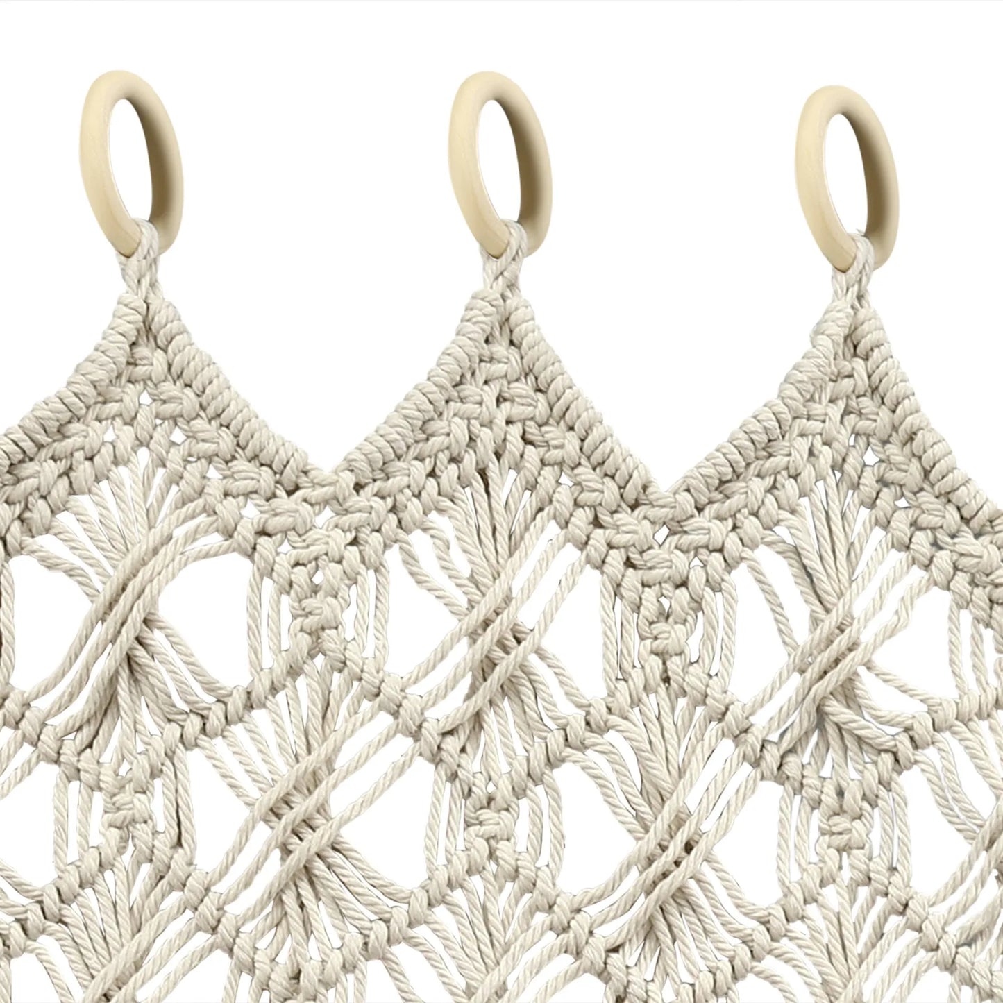 Bohemian Woven Macrame Door Curtain. Decorative Hanging Room Divider