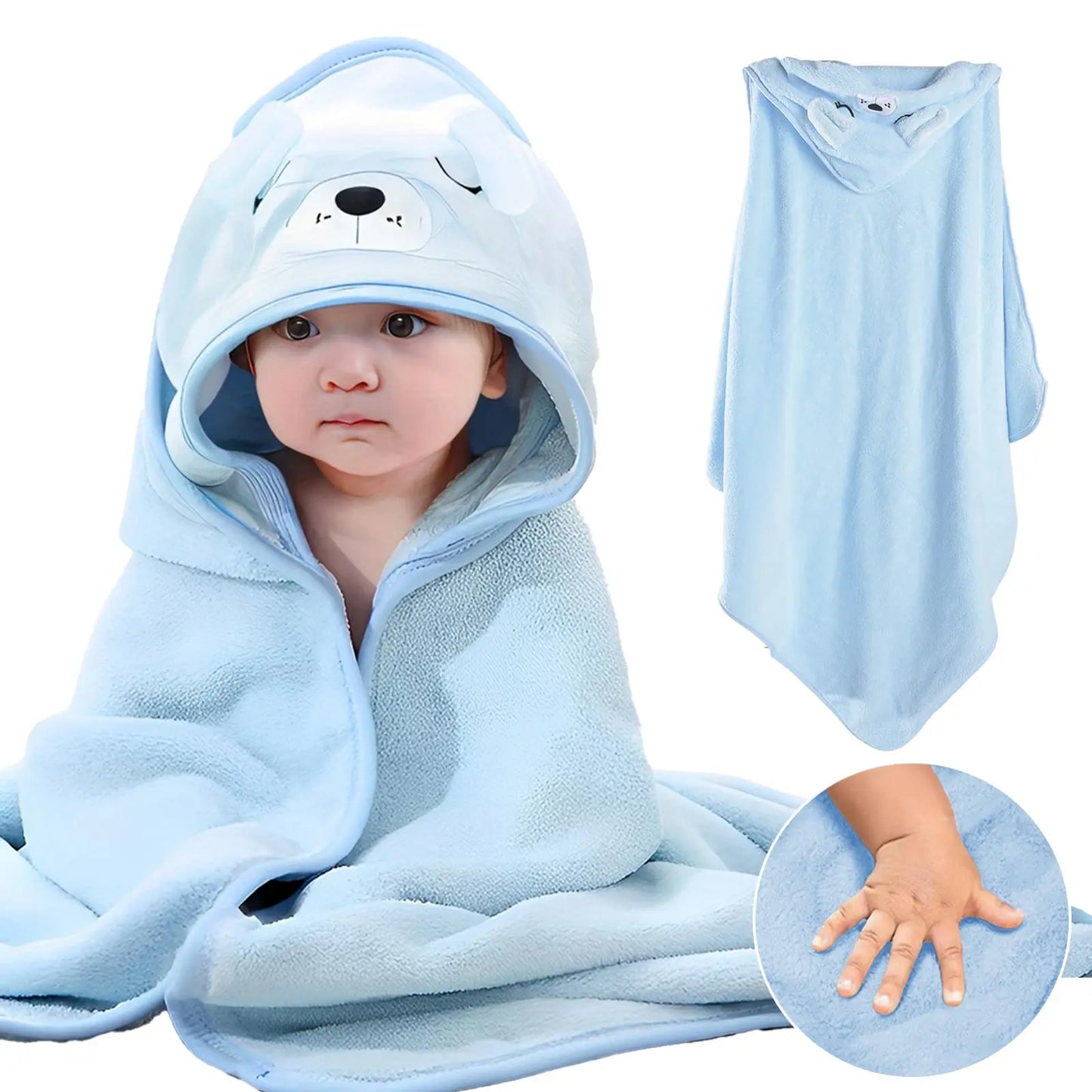 Hooded Baby Towels, Absorbent Baby Bath Towel, Soft Baby Towels for Newborns, Toddlers, and Kids, 32x32 in Baby Towel with Hood