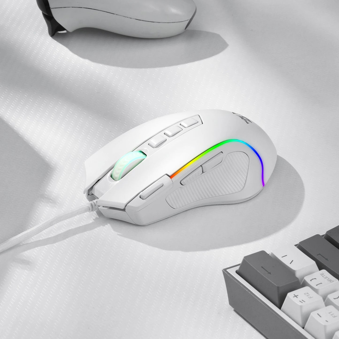 Rechargeable Wireless Ergonomic Mouse for Laptop & PC, Silent Click Bluetooth & 2.4GHz USB Mouse with Adjustable DPI
