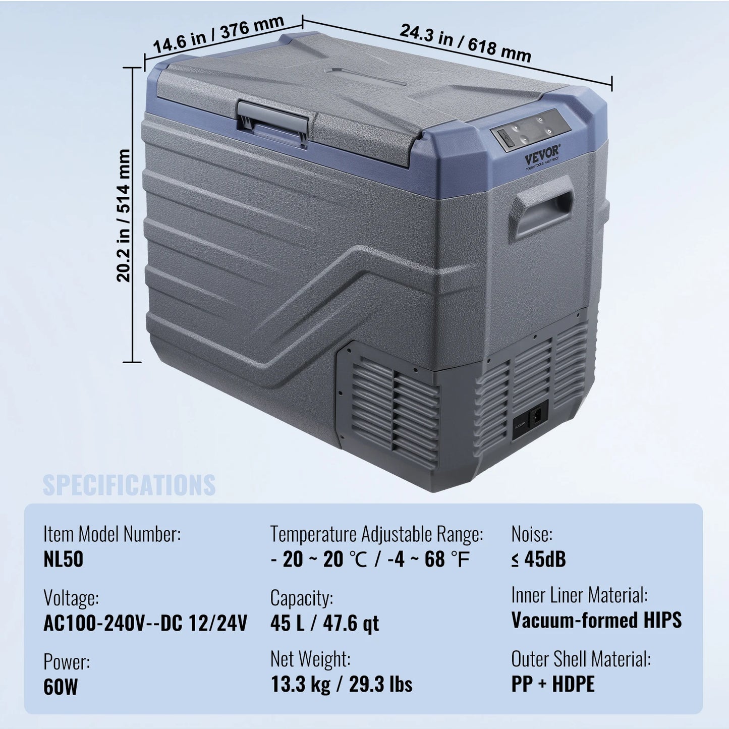 SucceBuy 8L 75L Portable Car Refrigerator –Electric Compressor Cooler Freezer with App Control for Camping, RV, Truck, Travel & Outdoor Adventures