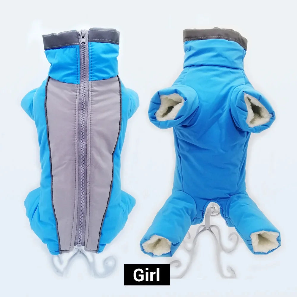 Winter Clothes For Small Dogs Warm Fleece Puppy Pet Coat Jacket Waterproof Reflective Dog Jumpsuits Chihuahua Clothing Overalls