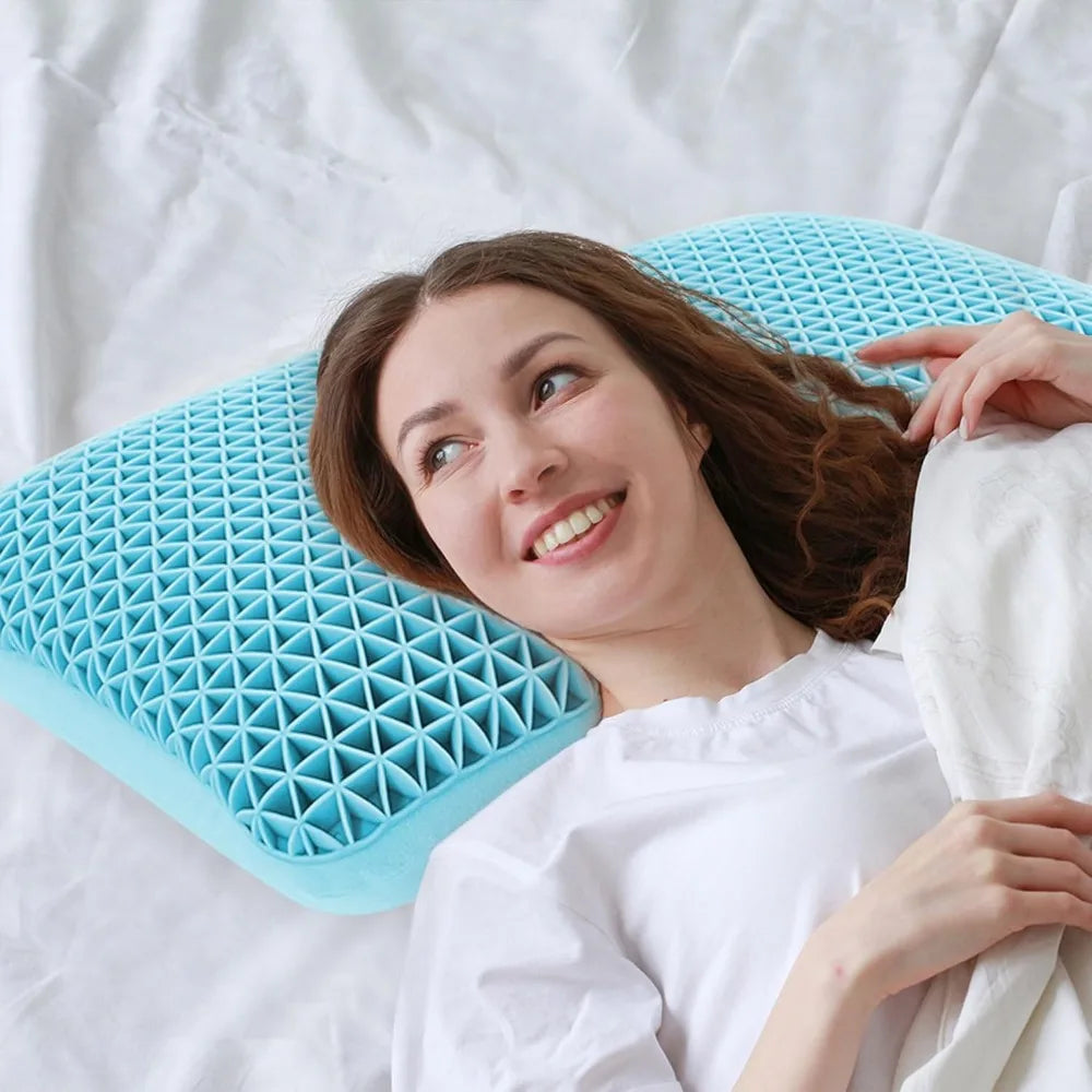 Pampkin TPE Grid Support Pillow Cooling Gel Memory Foam