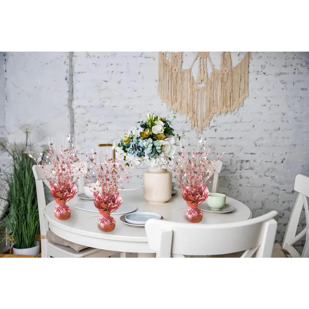 6 Pack Metallic Foil Spray Centerpiece Star Table Decoration Burst Table Centerpieces for Birthday Wedding Anniversary Graduation
