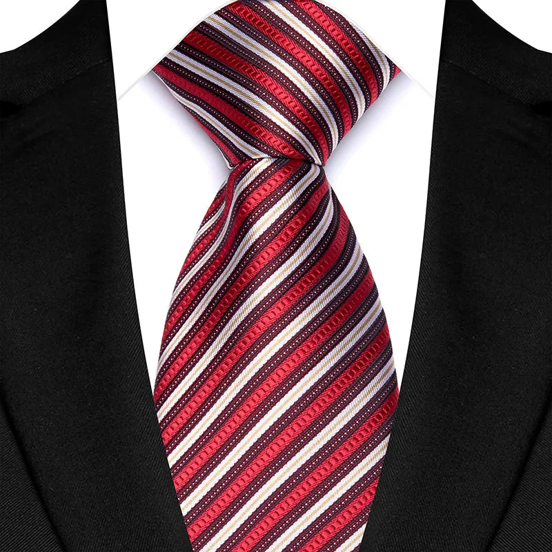 Luxury Red Paisley Men’s Tie. Classic Business and Wedding Necktie