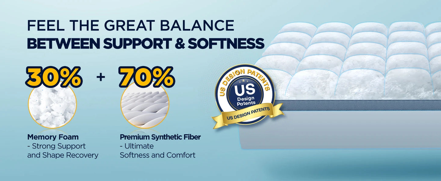 Premium Memory Foam Mattress Topper Queen for Ultra Comfort 2Inch Plush Pillow Top Queen Mattress Topper with Breathable Air