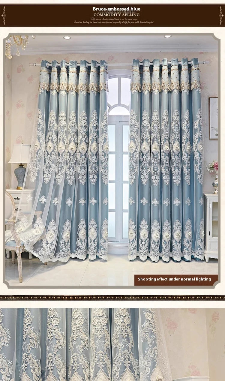 Luxury Vintage Embroidered Sheer Curtain Panel