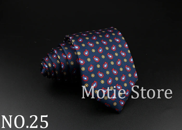 51 Styles Men's Silk Ties Jacquard Striped Plaid Floral Necktie Accessories Daily Wear Shirt Suit Cravat Wedding Party Gift