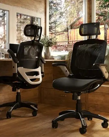Ergonomic High Back Office Chair with Headrest & Flip Up Arms