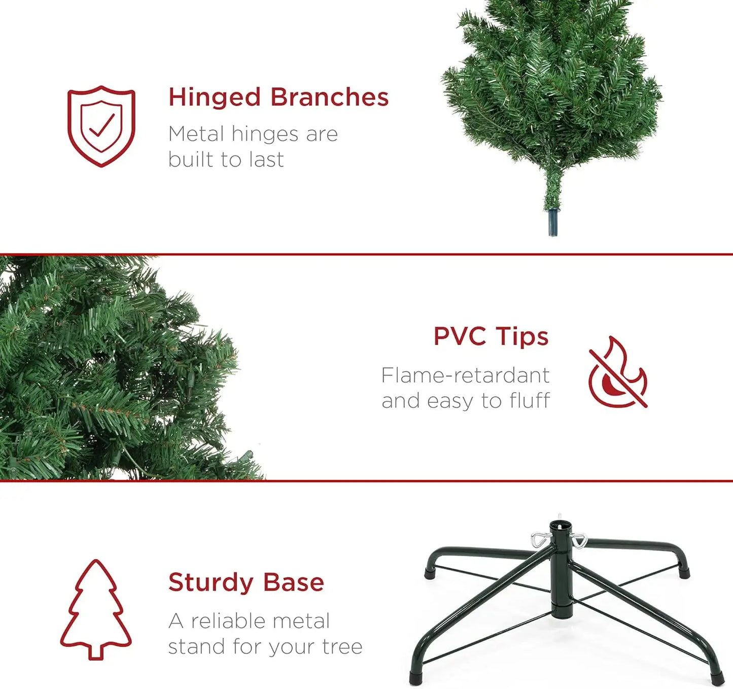 Premium Artificial Christmas Tree .Realistic Spruce Holiday Tree with Ornaments & Festive Décor Set (7FT/8FT/9FT)