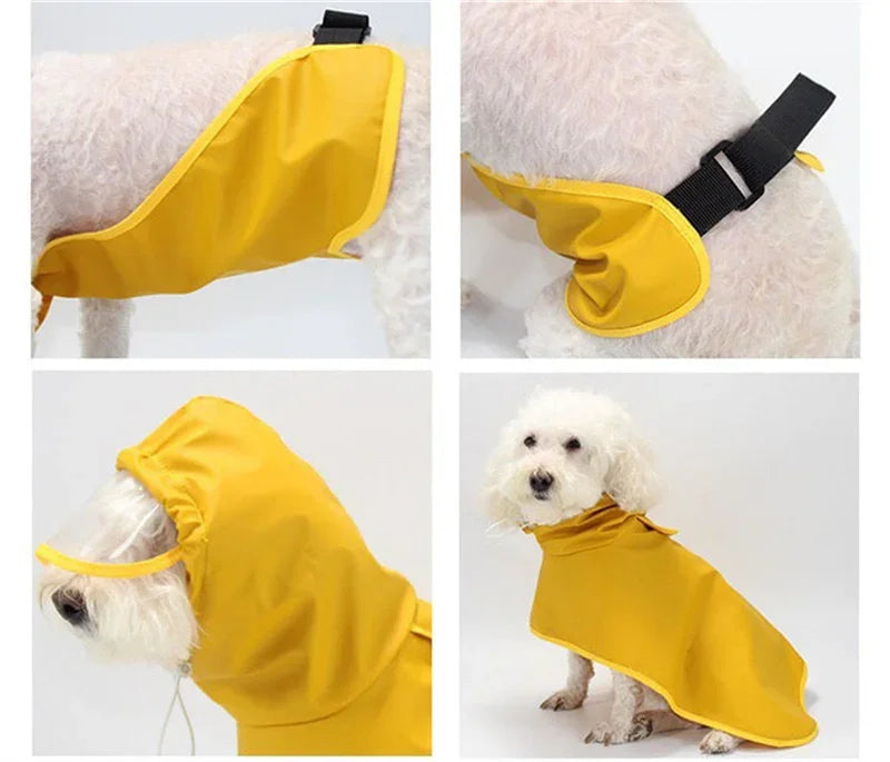 Waterproof Puppy Dog Raincoat with Hood
