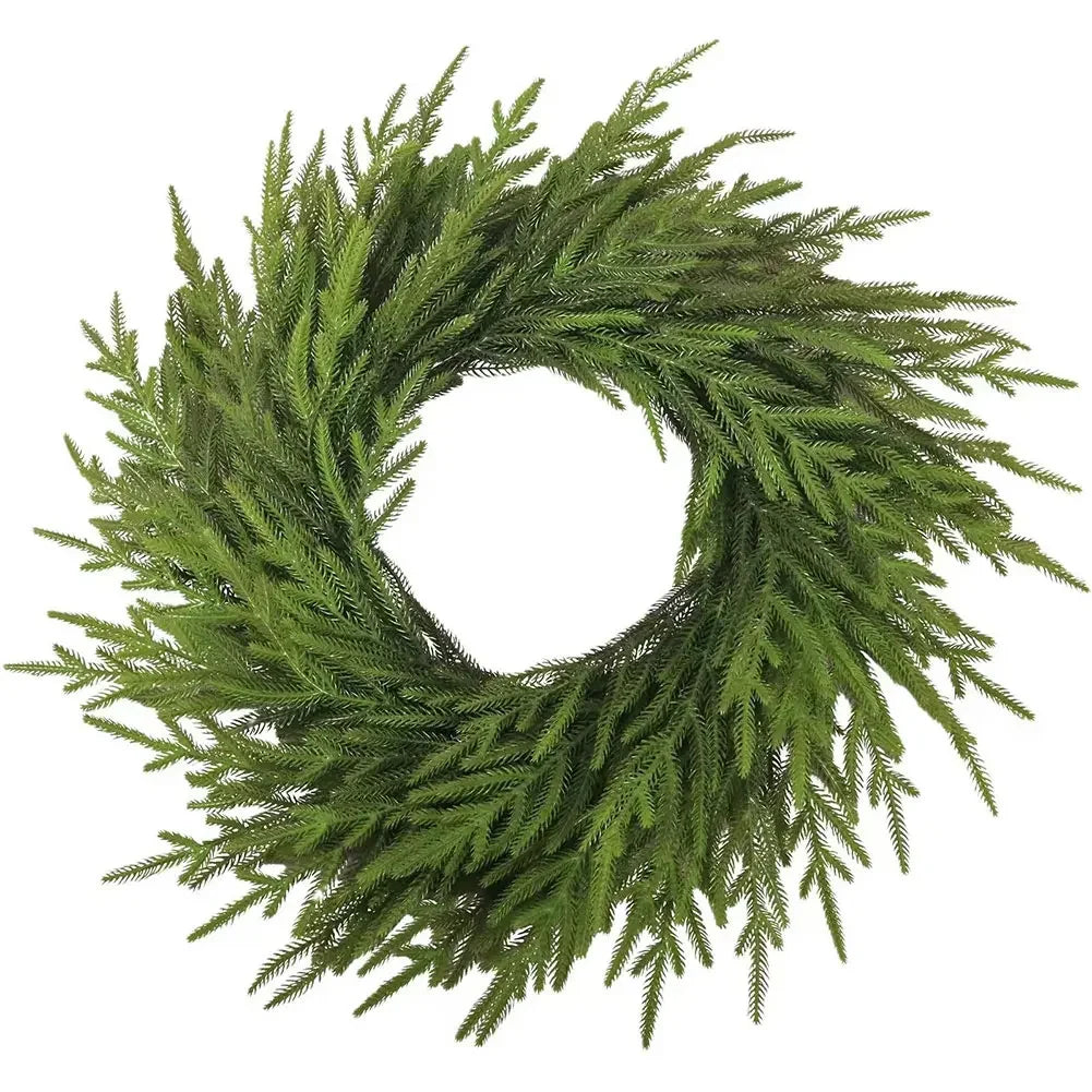 Realistic Christmas Garland Bendable Real Touch Greenery